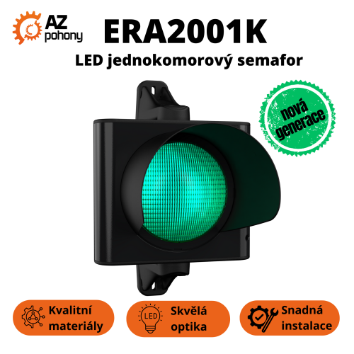 ERA200 1K - LED jednokomorový semafor s průměrem komory 200 mm